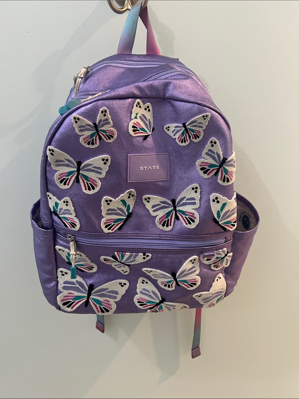 STATE Kids Purple Butterfly Backpack
